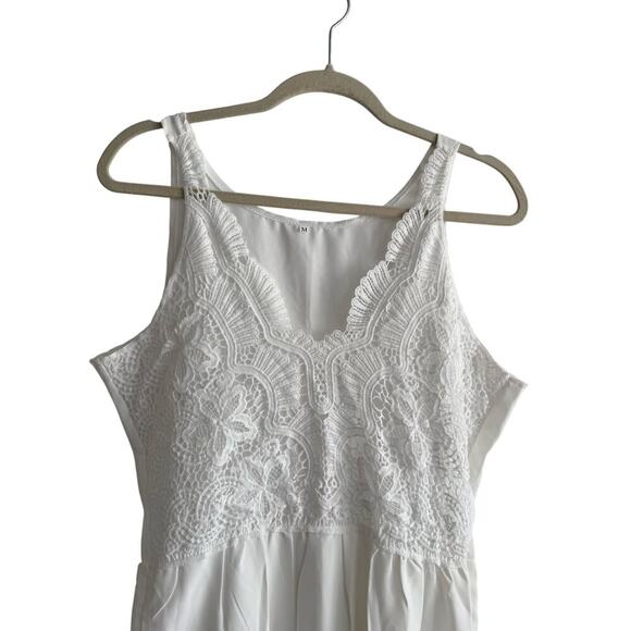 Unbranded Women’s Boho White Lace Maxi Romantic Cottage Size Medium - Picture 3 of 6